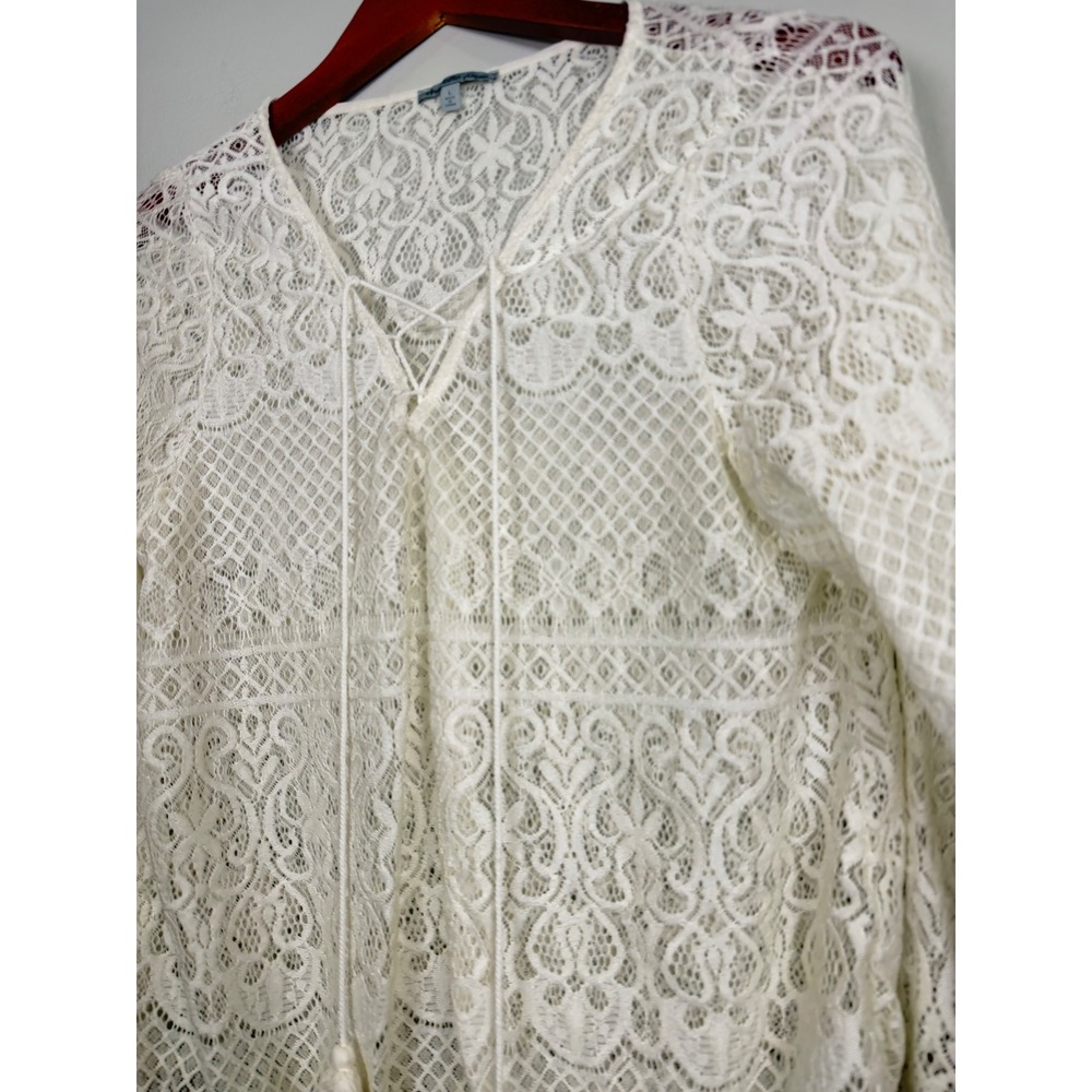 Charlotte Russe Womens Top Large Boho  Fairy Cottagecore Festival Indie Lace - Picture 2 of 9